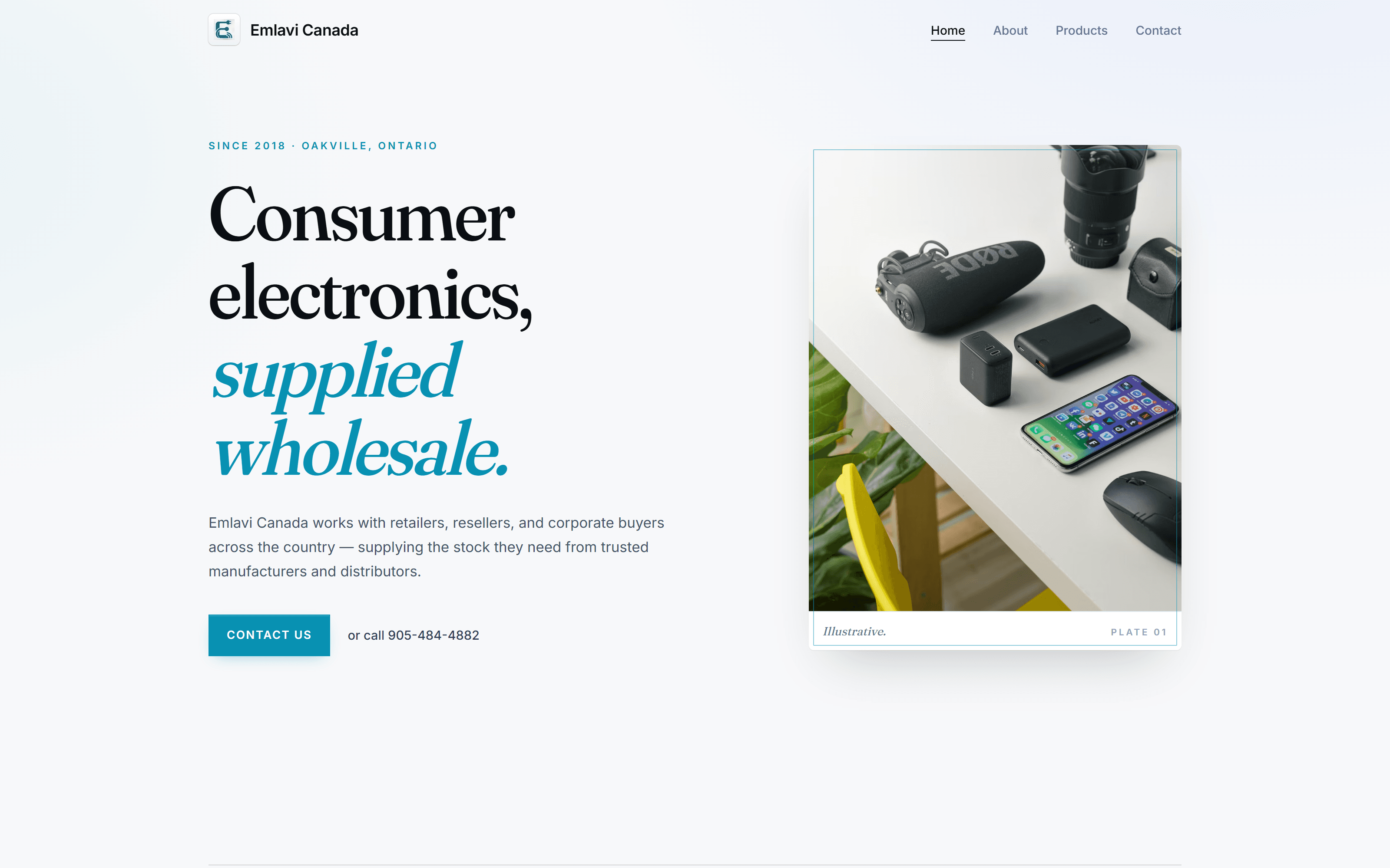 Emlavi Canada homepage screenshot
