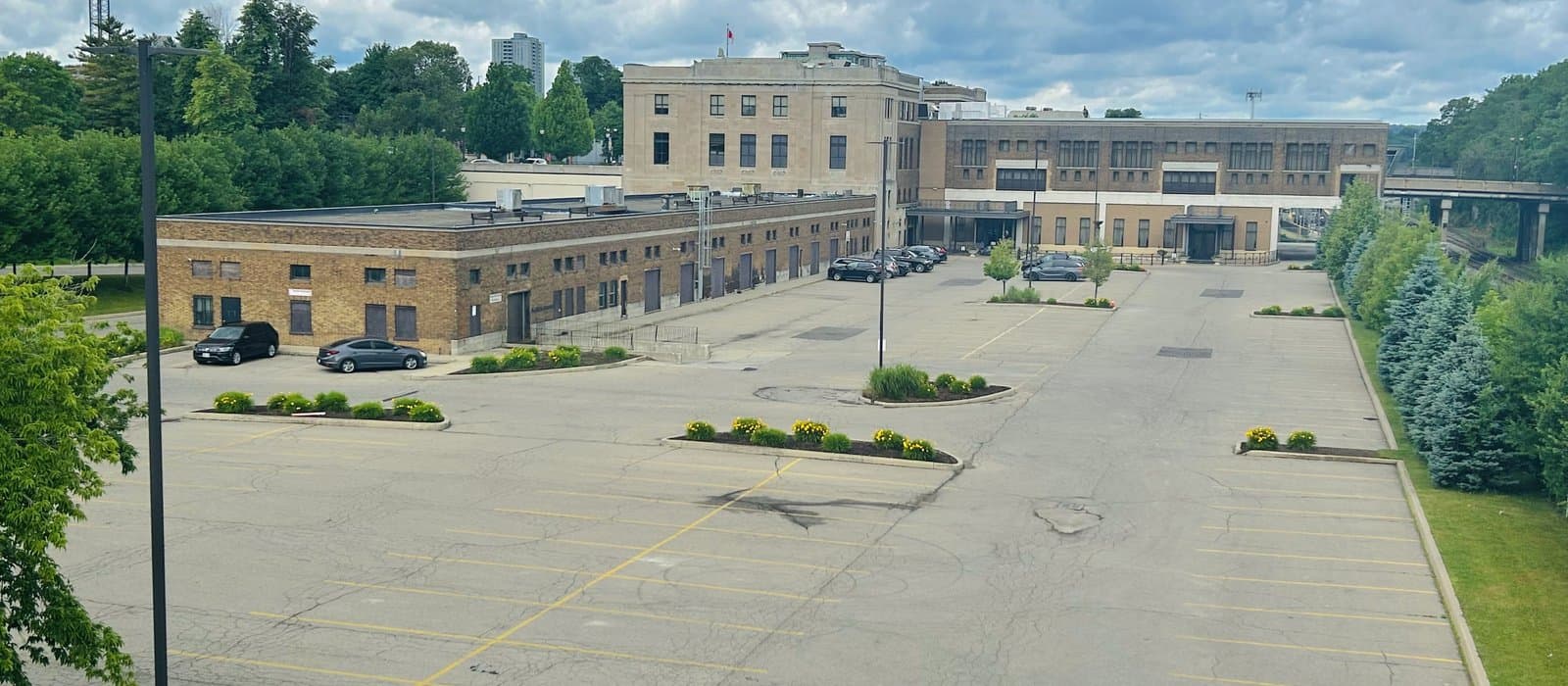 Mercury Foodservice warehouse exterior in Hamilton, receiving door and delivery bays visible